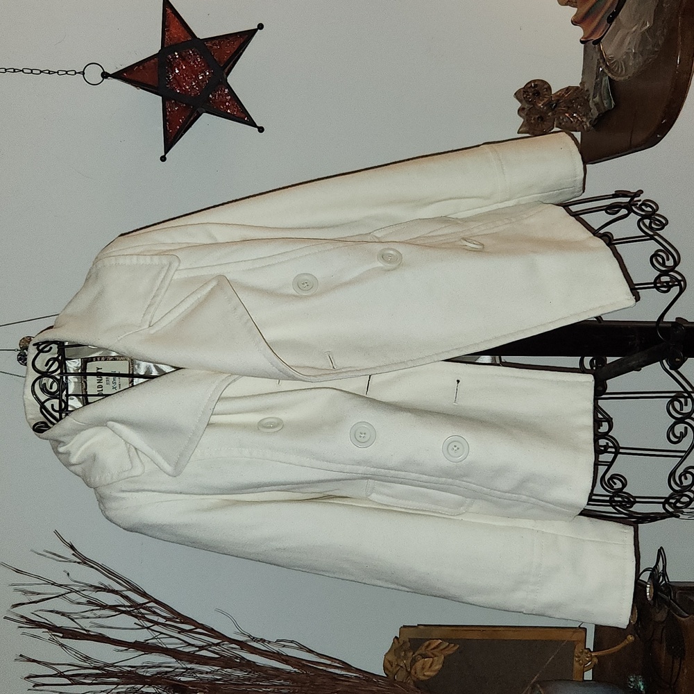 Old Navy White peacoat size small